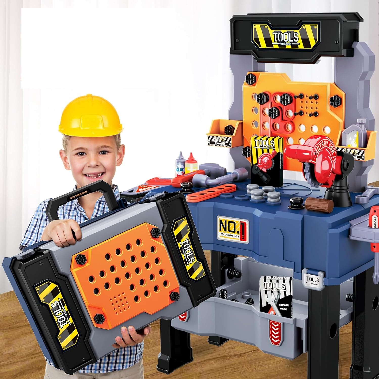 Úchvatný detský dielenský stôl s náradím